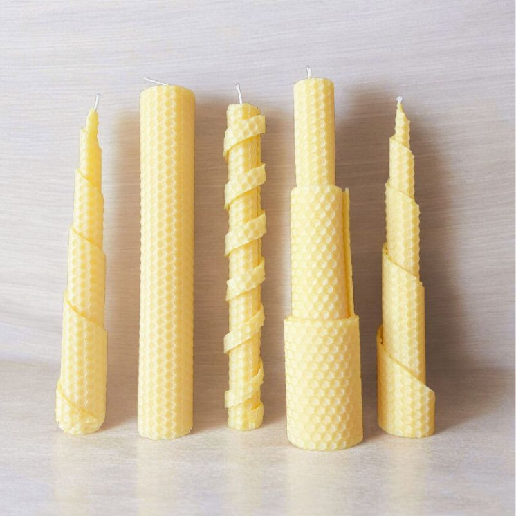 Kit pour bougies en cire d'abeille roulées