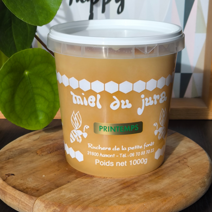 Miel de printemps crémeux du Jura pot 1 Kg