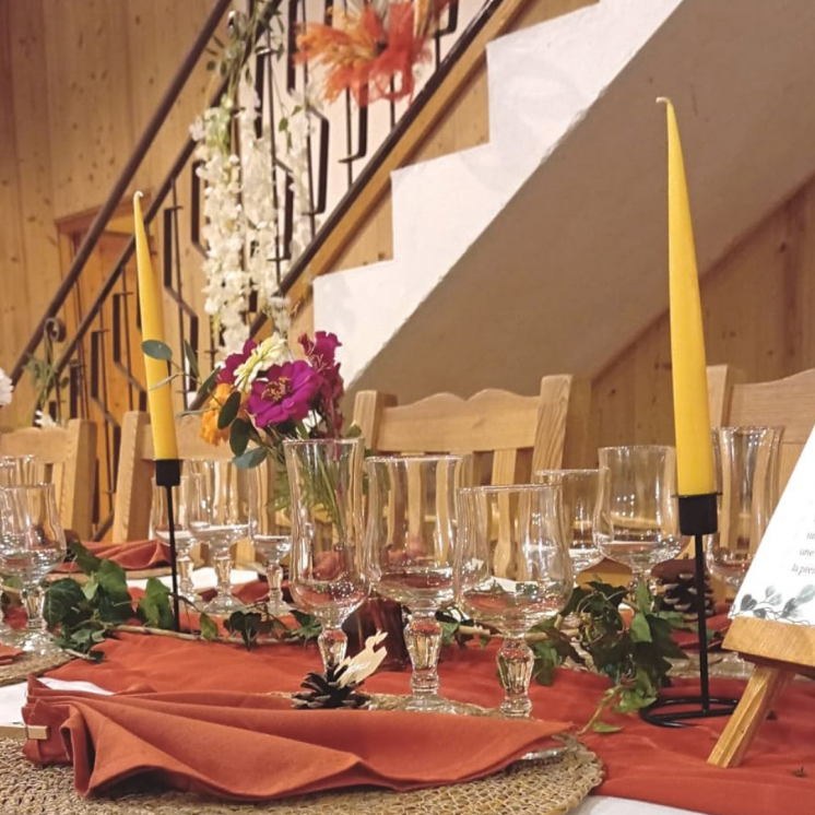 Bougies chandelles artisanales en cire d'abeille mariage